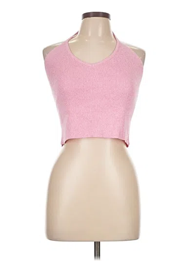 Pre-owned Full Tilt Tank Top Pink Halter Neckline Tops