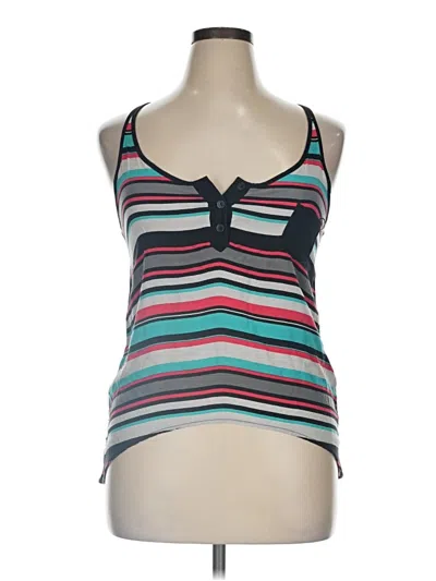 Pre-owned Full Tilt Tank Top Teal Halter Neckline Tops