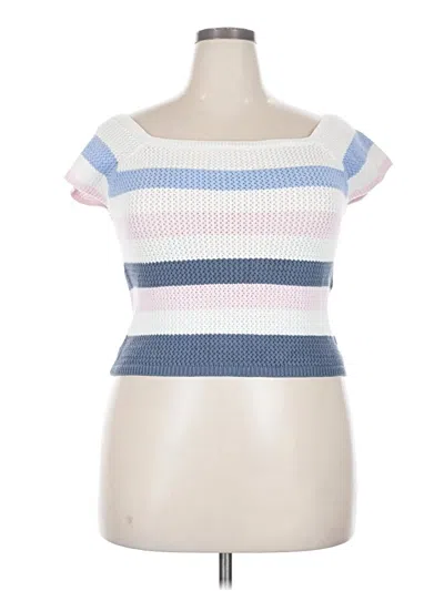 Pre-owned Full Tilt Tube Top Blue Strapless Neckline Tops