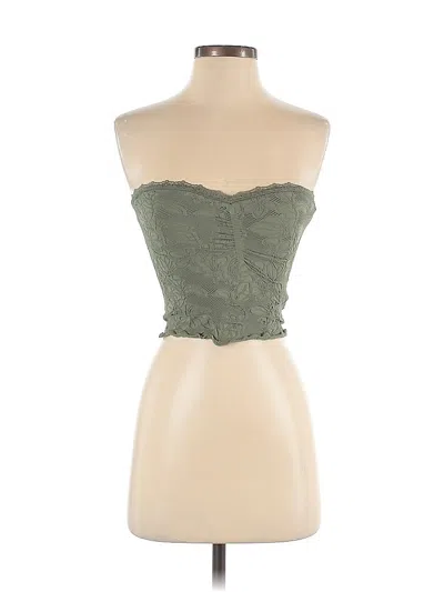 Pre-owned Full Tilt Tube Top Green Strapless Neckline Tops