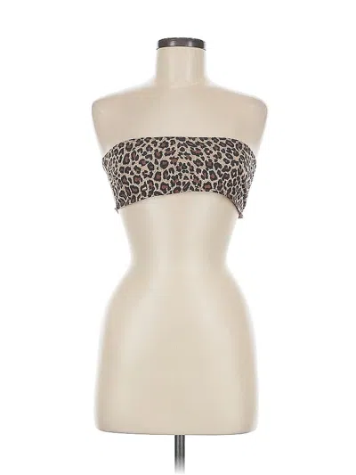 Pre-owned Full Tilt Tube Top Tan Strapless Neckline Tops In Brown