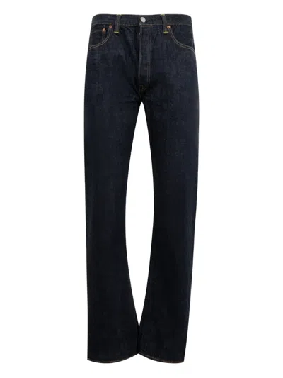 Fullcount Back-patch Straight-leg Jeans In Blue