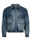 Fullcount Pocketed Denim Jacket In Blue