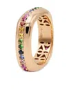 Fullord 18k Rose Gold Ghost Belt Rainbow Sapphire Ring In Gold