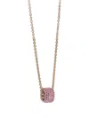 Fullord 18k Rose Gold Ghost Multi-stone Pendant In Pink