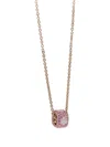 Fullord 18k Rose Gold Ghost Pink Sapphire And Diamond Necklace In Gold