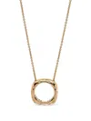 Fullord 18k Yellow Gold Scattered Diamond Scarf Ring Ghost Necklace In Gold