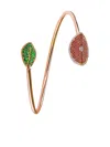 Fullord Leaf Multi-stone Bracelet In Pink