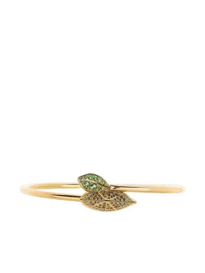 Fullord Multi-stone Leaf Bracelet In Gold