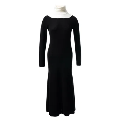 Fully Fashioning Women's Black / White  Bowie Dress - Black & White