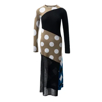 Fully Fashioning Khai Maxi Dress In Black/white