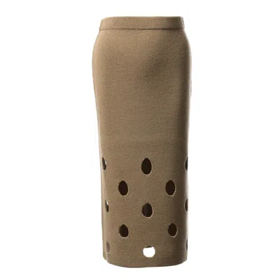 Fully Fashioning Bria Skirt In Brown