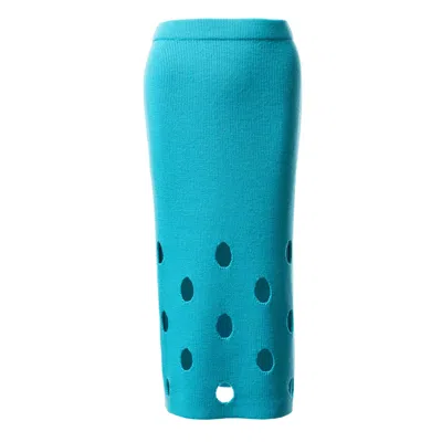 Fully Fashioning Bria Skirt In Blue