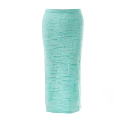 Fully Fashioning Women's  Vicky Geometric Jacquard Knit Skirt - Light Grass Green