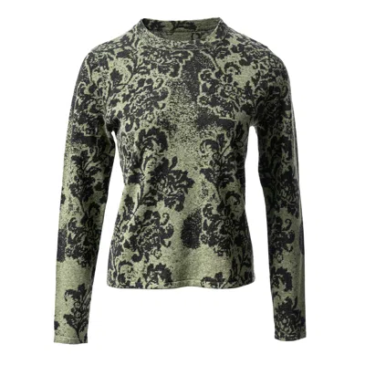 Fully Fashioning Women's Green / Black  Shila Pullover Sweater - Black & Green