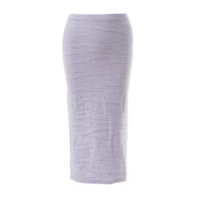 Fully Fashioning Women's Pink / Purple  Vicky Geometric Jacquard Knit Skirt - Lilac In Pink/purple