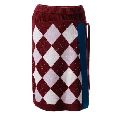 Fully Fashioning Women's White / Red  Bronx Skirt - Red Purple & White In White/red