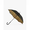 Fulton Womens Lynx Bloomsbury Leopard-pattern Umbrella In Lynx