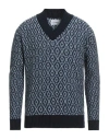 Fumagalli Man Sweater Navy Size 42 Lambswool, Cashmere, Polyamide In Green