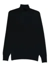 Fumagalli Navy Blue Turtleneck Sweater In Blue