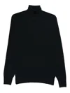 Fumagalli Navy Blue Turtleneck Sweater In Blue