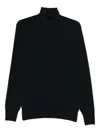 Fumagalli Navy Blue Turtleneck Sweater In Blue