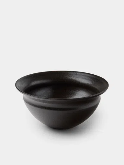 Fuminari Araga Kohiki Ceramic Noodle Bowls - 7in/18cm (set Of 4) In Black