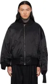 Fumito Ganryu Black Graffiti Ma-1 Bomber Jacket In Black