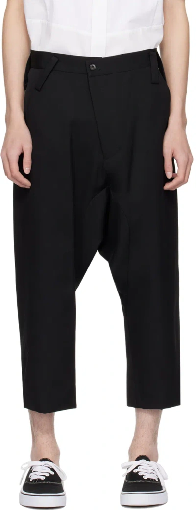 Fumito Ganryu Black Graffiti Sarrouel Trousers