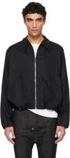 Fumito Ganryu Black Linen Airy Jacket In Black