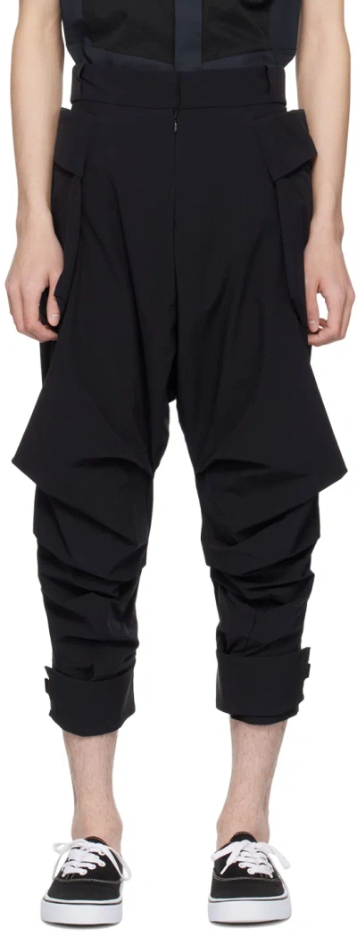 Fumito Ganryu Black Paneled Trousers
