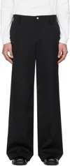 Fumito Ganryu Black Reverse Trousers In Black
