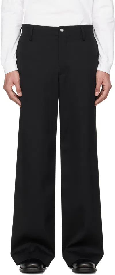 Fumito Ganryu Black Reverse Trousers