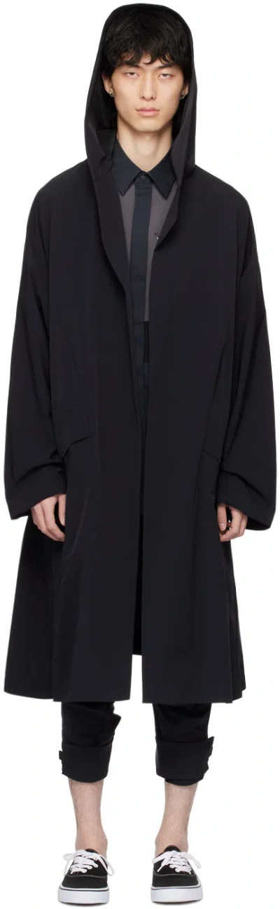 Fumito Ganryu Black Tech Dressing Gown Coat