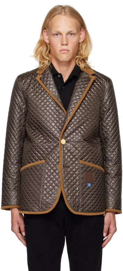 Fumito Ganryu Brown Quilted Blazer