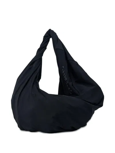 Fumito Ganryu Draped-motif Shoulder Bag In Black