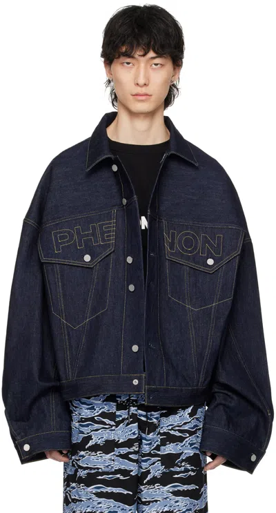 Fumito Ganryu Phenon Cotton Denim Jacket In Blue