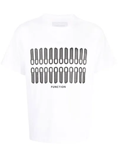 Fumito Ganryu Phosphorescent Cotton T-shirt In White
