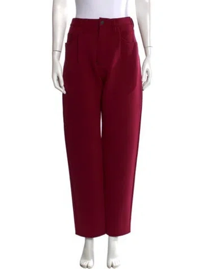 Pre-owned Fumito Ganryu Wide Leg Pants In Burgundy