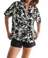 Fun 2 Fun Black Botanical Blouse In Black