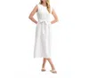 Fun 2 Fun Gauze Midi Dress In White In White