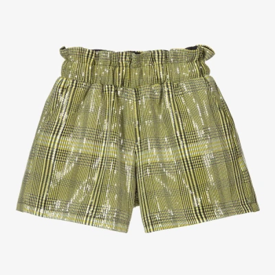 Fun & Fun Kids' Girls Neon Yellow Sequin Shorts