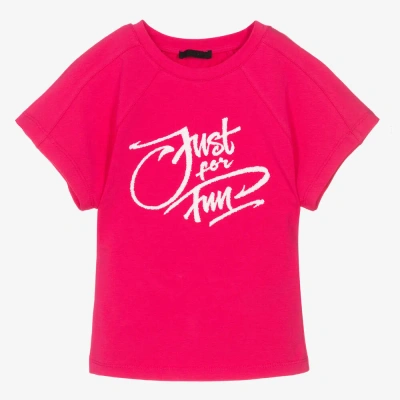 Fun & Fun Kids' Girls Pink Cotton T-shirt