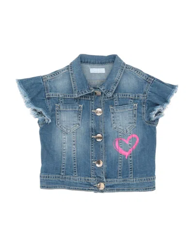 Fun & Fun Babies'  Toddler Girl Denim Outerwear Blue Size 6 Cotton, Lycra