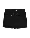 Fun & Fun Toddler Girl Denim Skirt Black Size 7 Cotton, Elastane, Polyester In Black