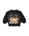 Fun & Fun Toddler Girl Sweatshirt Black Size 4 Cotton, Polyester In Black