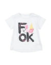 Fun & Fun Toddler Girl T-shirt White Size 6 Cotton, Elastane In White