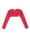 Fun & Fun Babies'  Toddler Girl Wrap Cardigans Red Size 7 Cotton, Elastane