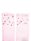 Fun Flamingo Embellished Sheer Socks In Pink