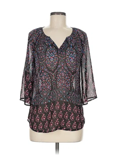 Pre-owned Fun2fun 3/4 Sleeve Blouse In Black